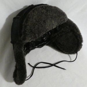 Men's Aviator Style Hat.  Velcro front visor flap, Trapper Hat